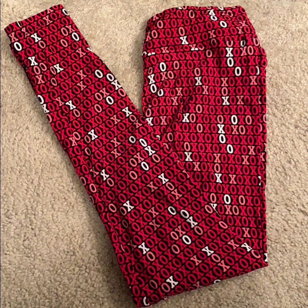 LulaRoe One Size Legging- Valentine XOXO